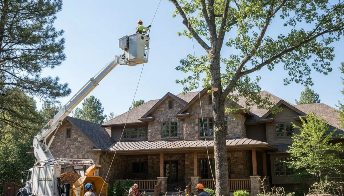 Tree service crew removing a tree in Cincinnati, OH