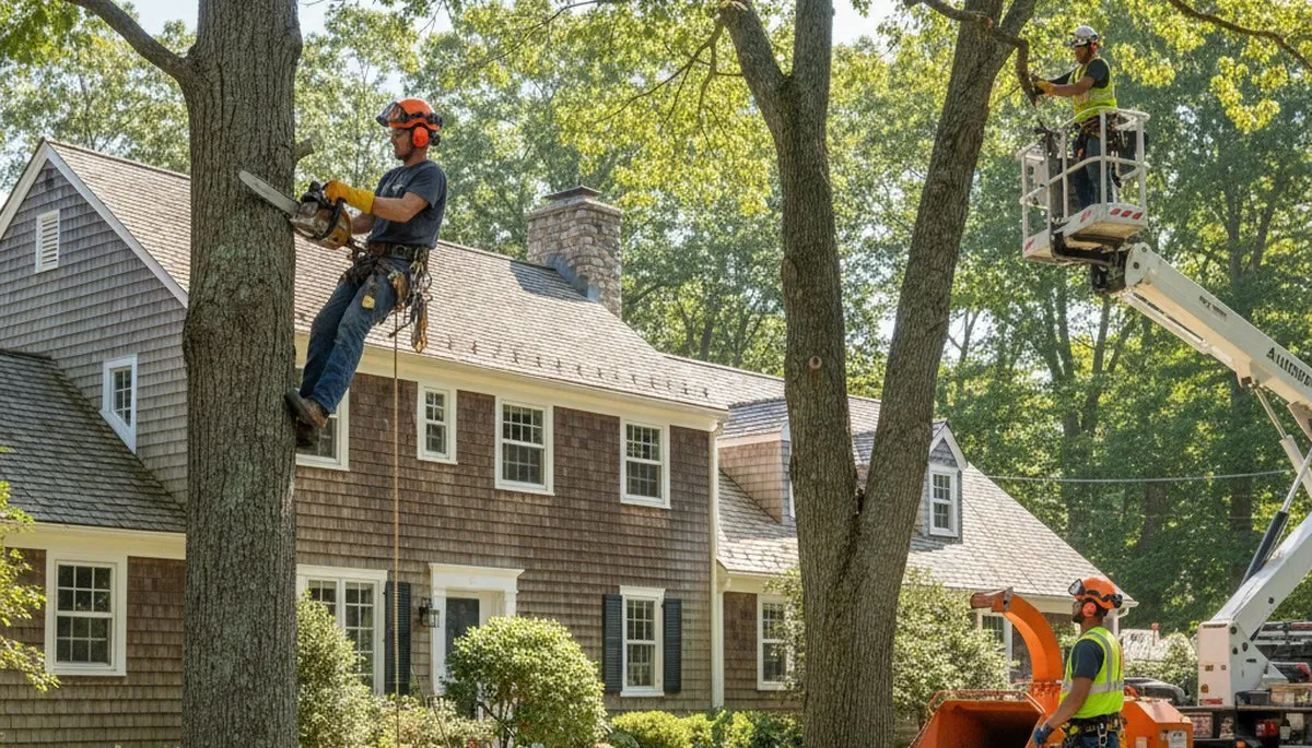 Professional tree removal crew serving Cincinnati, OH for safe tree cutting and cleanup